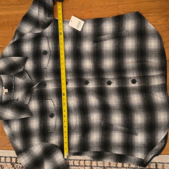 A.N.A. BRAND WOMEN'S BLACK AND WHITE PLAID FLANNEL PLUS SIZE JACKET SIZE 1X - Picture 11 of 16